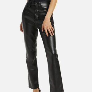 GOOD AMERICAN Women's Good Classic Faux Leather Pants